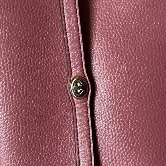 Coach 58850 Market Tote Pebble Leather Glitter Pink Rose Polished Silver Hangbag - Picture 10 of 10